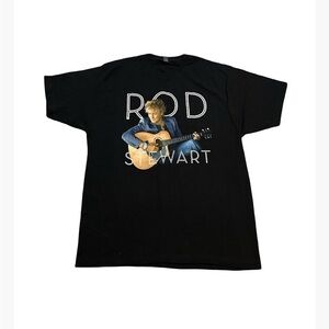 ROD STEWART Tour 2014  Black Graphic Band Tee